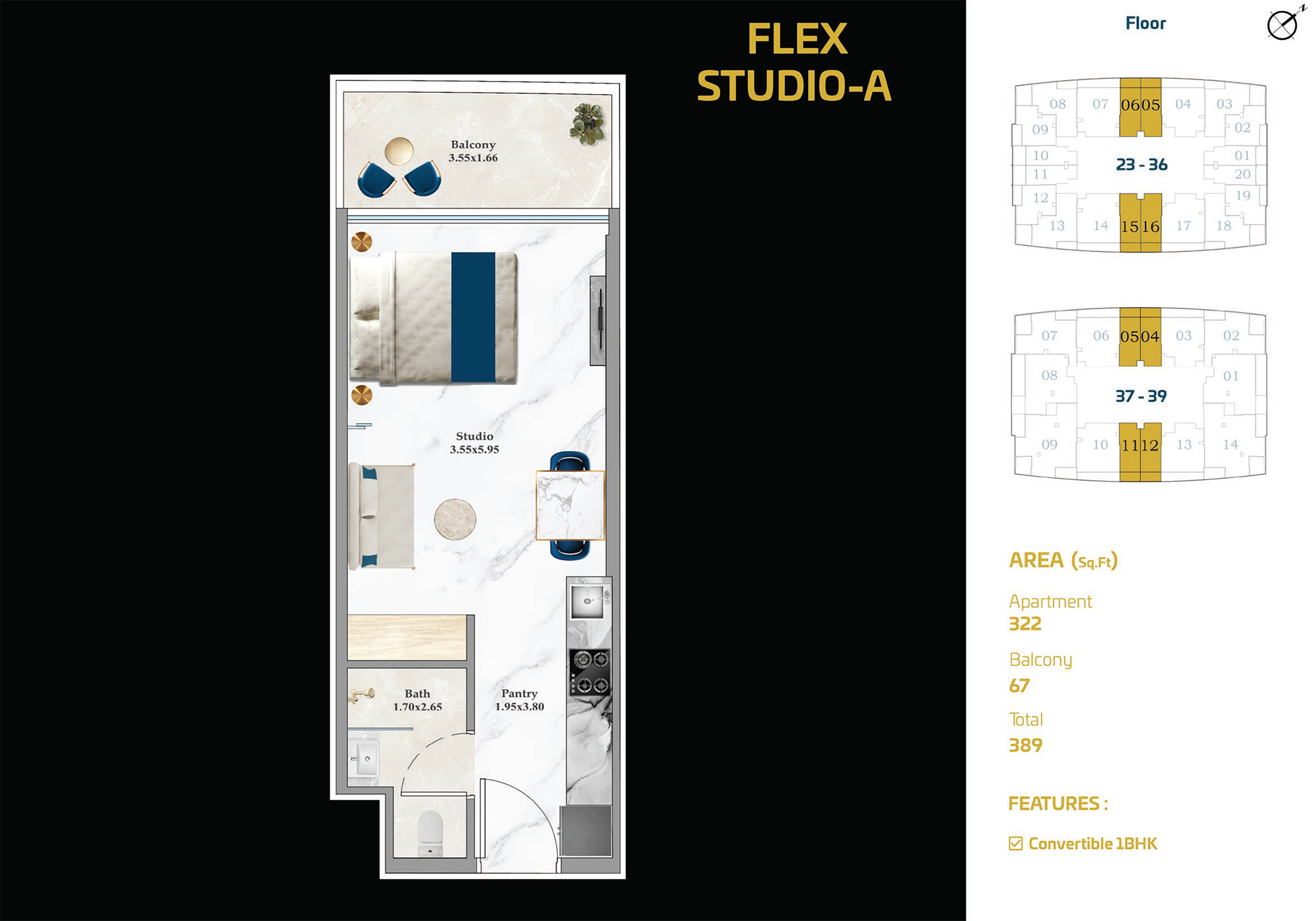 Studio Flex Studio A plan