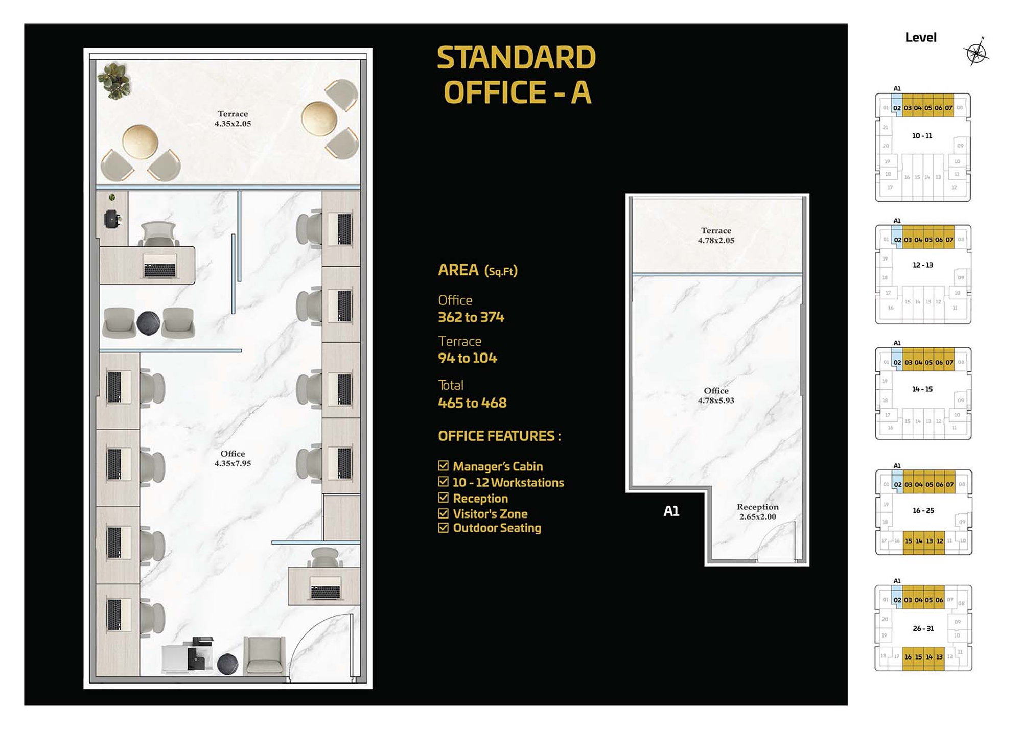 Studio Standard Office A plan