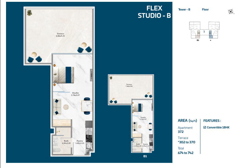Studio Flex Studio - B plan