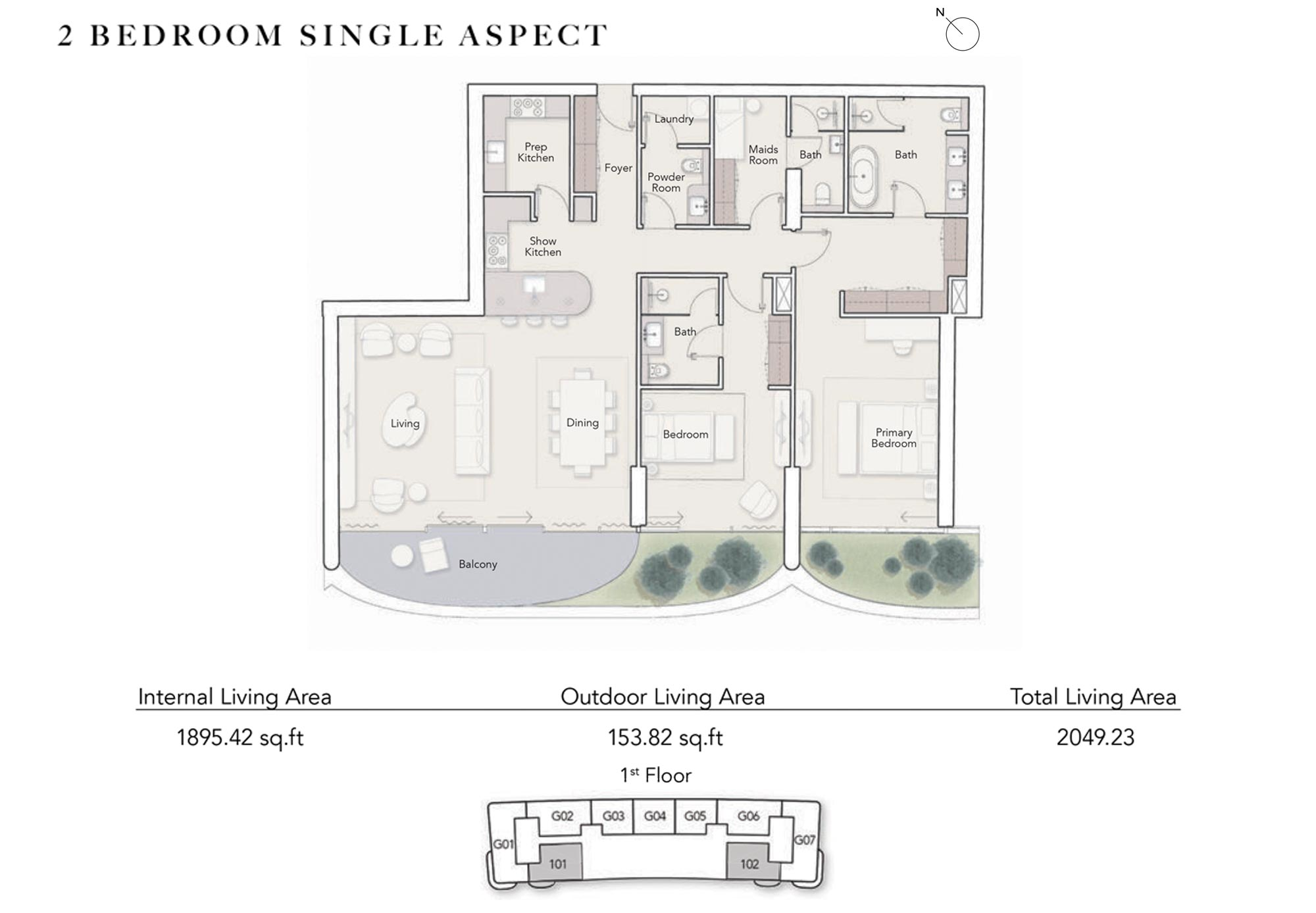 2 BedRoom Single Aspect 2 Bedroom Single Aspect plan