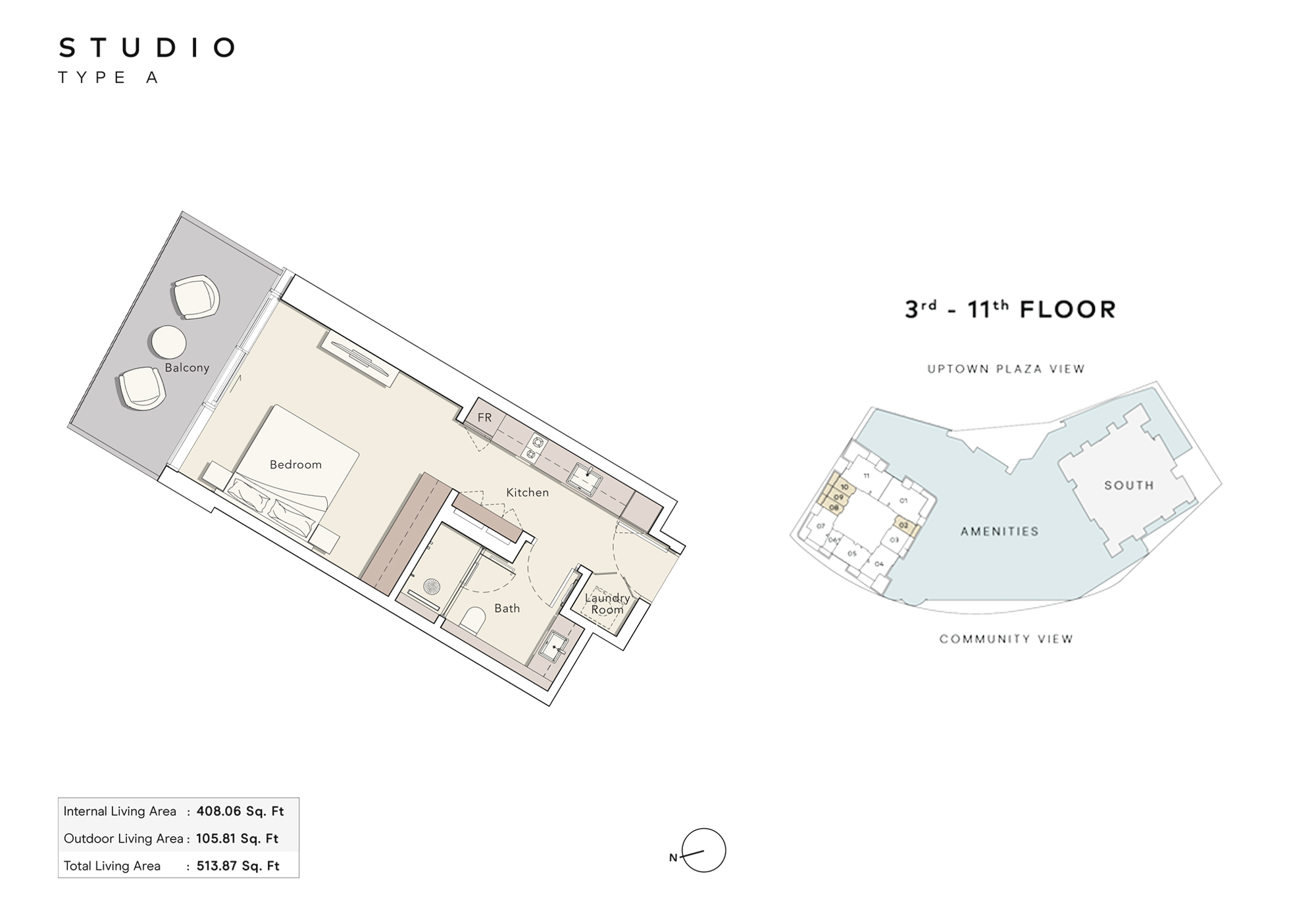 Studio Studio Type - A plan