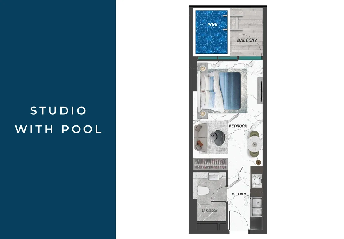 Studio Studio with Pool plan