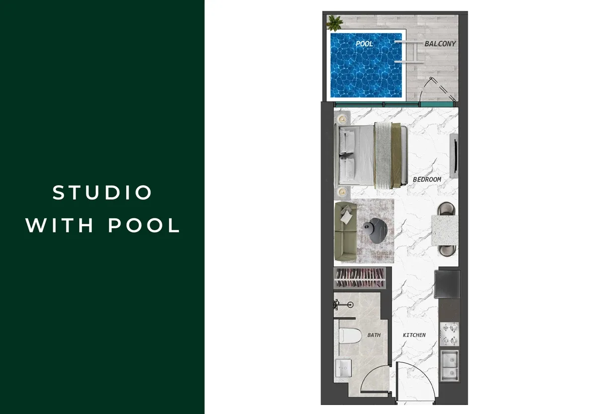 Studio Studio + Pool plan