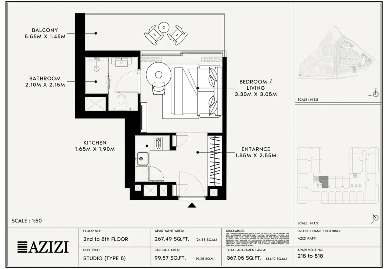 Azizi Raffi – Studio Studio - 5 floor plan