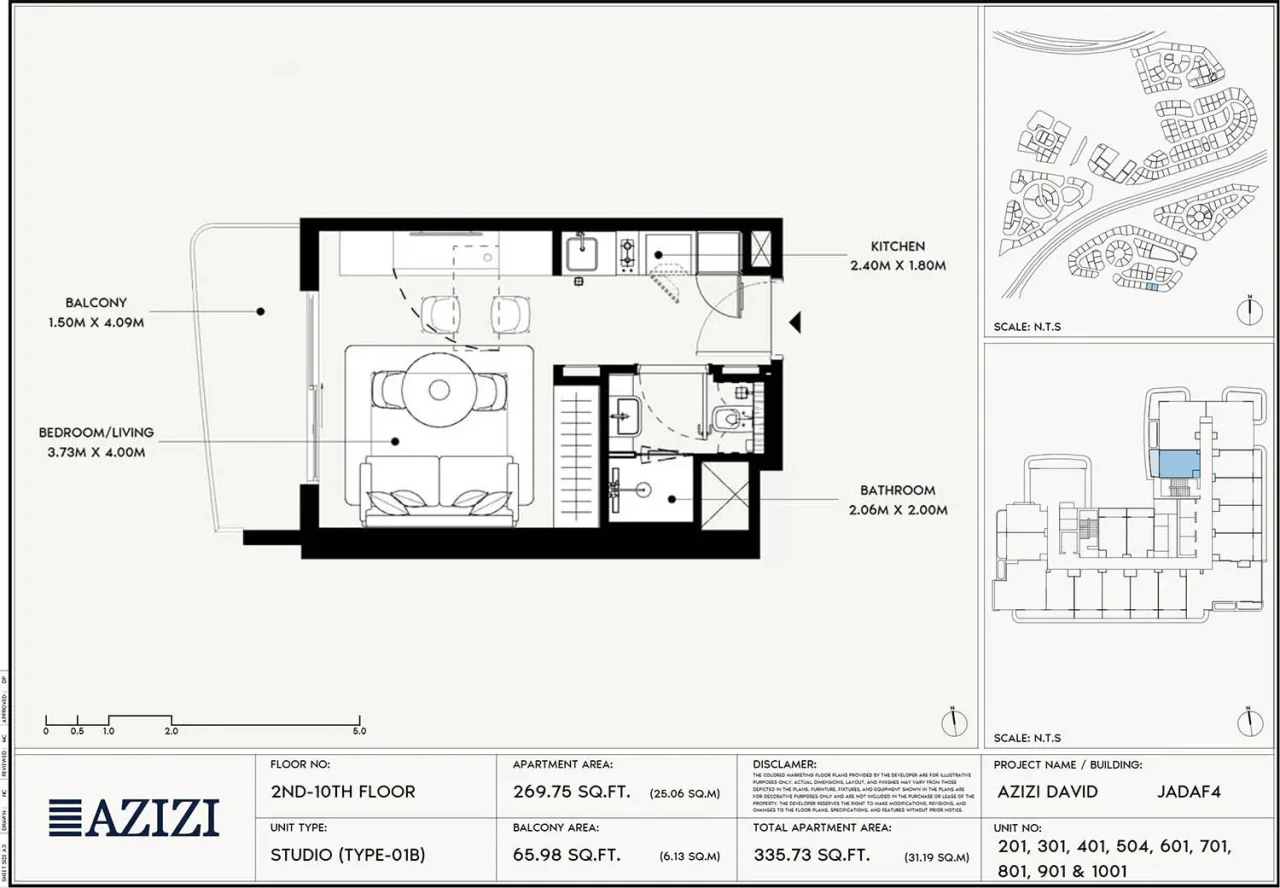 Azizi David – Studio Studio - 01B floor plan