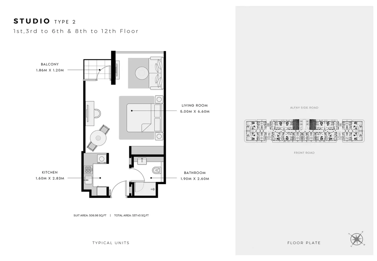 Azizi Grand – Studio Studio - 02 floor plan